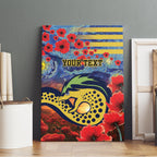 Personalised Eels Rugby ANZAC Canvas Wall Art Starry Night and Field of Poppies