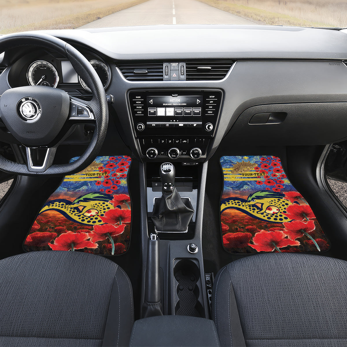 Personalised Eels Rugby ANZAC Car Mats Starry Night and Field of Poppies