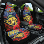 Personalised Eels Rugby ANZAC Car Seat Cover Starry Night and Field of Poppies
