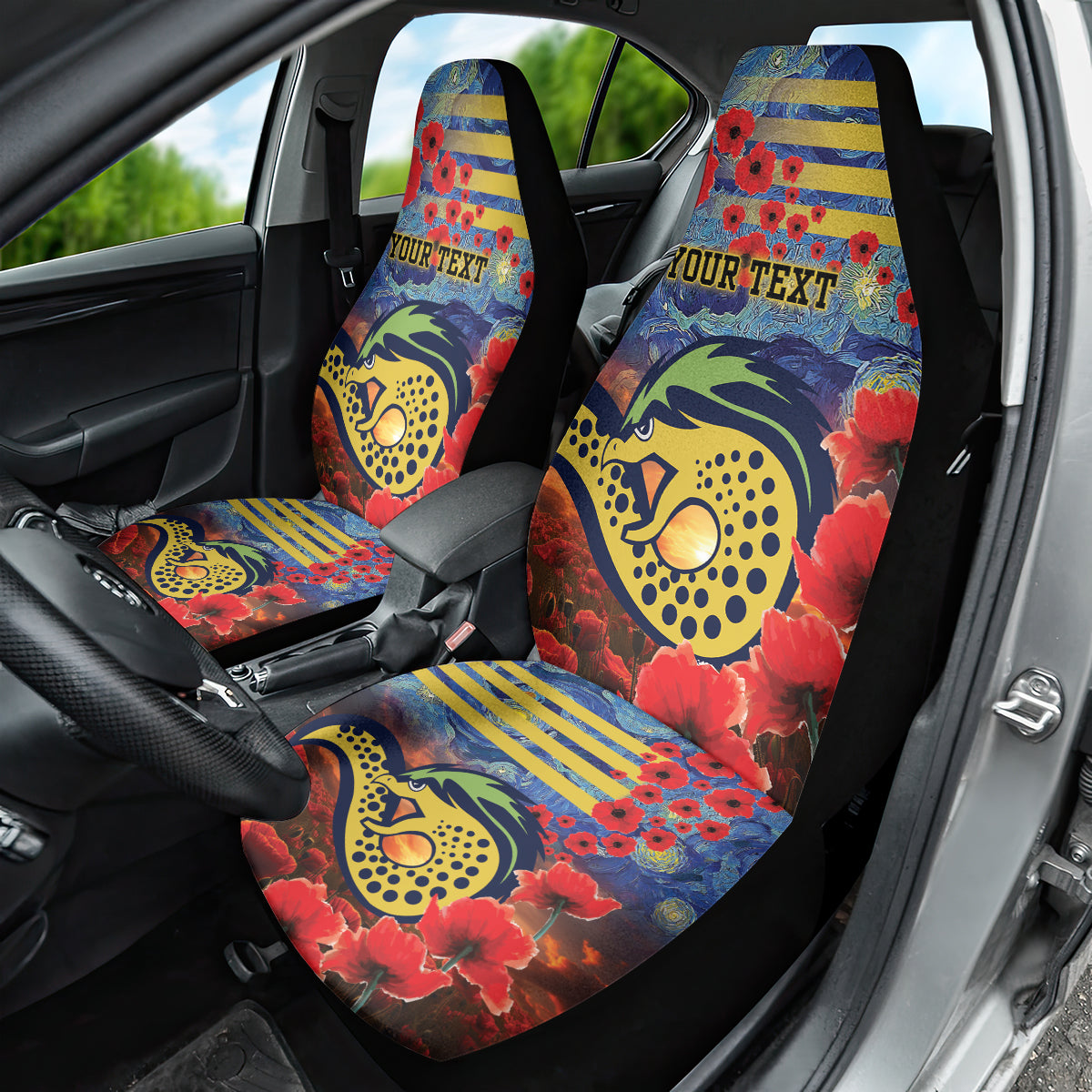Personalised Eels Rugby ANZAC Car Seat Cover Starry Night and Field of Poppies
