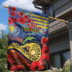 Personalised Eels Rugby ANZAC Garden Flag Starry Night and Field of Poppies