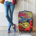 Personalised Eels Rugby ANZAC Luggage Cover Starry Night and Field of Poppies