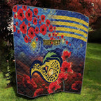 Personalised Eels Rugby ANZAC Quilt Starry Night and Field of Poppies