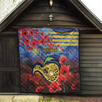 Personalised Eels Rugby ANZAC Quilt Starry Night and Field of Poppies