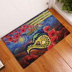 Personalised Eels Rugby ANZAC Rubber Doormat Starry Night and Field of Poppies
