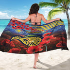 Personalised Eels Rugby ANZAC Sarong Starry Night and Field of Poppies