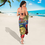 Personalised Eels Rugby ANZAC Sarong Starry Night and Field of Poppies