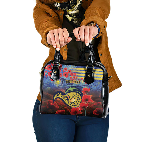Personalised Eels Rugby ANZAC Shoulder Handbag Starry Night and Field of Poppies