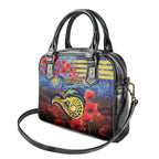 Personalised Eels Rugby ANZAC Shoulder Handbag Starry Night and Field of Poppies