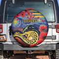 Personalised Eels Rugby ANZAC Spare Tire Cover Starry Night and Field of Poppies