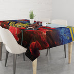Personalised Eels Rugby ANZAC Tablecloth Starry Night and Field of Poppies