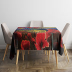 Personalised Eels Rugby ANZAC Tablecloth Starry Night and Field of Poppies