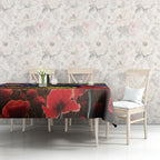 Personalised Eels Rugby ANZAC Tablecloth Starry Night and Field of Poppies