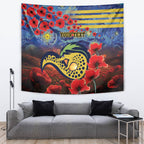 Personalised Eels Rugby ANZAC Tapestry Starry Night and Field of Poppies