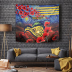 Personalised Eels Rugby ANZAC Tapestry Starry Night and Field of Poppies