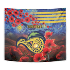 Personalised Eels Rugby ANZAC Tapestry Starry Night and Field of Poppies