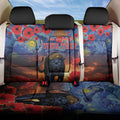 Personalised Panthers Rugby ANZAC Back Car Seat Cover Starry Night and Field of Poppies