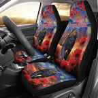 Personalised Panthers Rugby ANZAC Car Seat Cover Starry Night and Field of Poppies