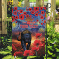 Personalised Panthers Rugby ANZAC Garden Flag Starry Night and Field of Poppies