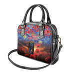 Personalised Panthers Rugby ANZAC Shoulder Handbag Starry Night and Field of Poppies