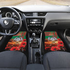 Personalised Rabbitohs Rugby ANZAC Car Mats Starry Night and Field of Poppies