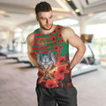 Personalised Rabbitohs Rugby ANZAC Men Tank Top Starry Night and Field of Poppies