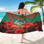 Personalised Rabbitohs Rugby ANZAC Sarong Starry Night and Field of Poppies
