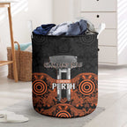 Cricket Australia Perth Champions 2026 Laundry Basket Black Aboriginal Dot Art