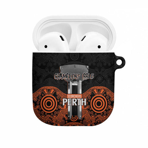 Cricket Australia Perth Champions 2026 AirPods Case Black Aboriginal Dot Art