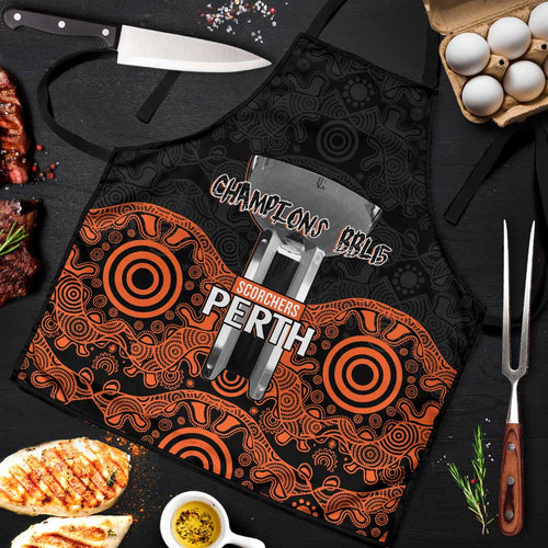 Cricket Australia Perth Champions 2026 Apron Black Aboriginal Dot Art
