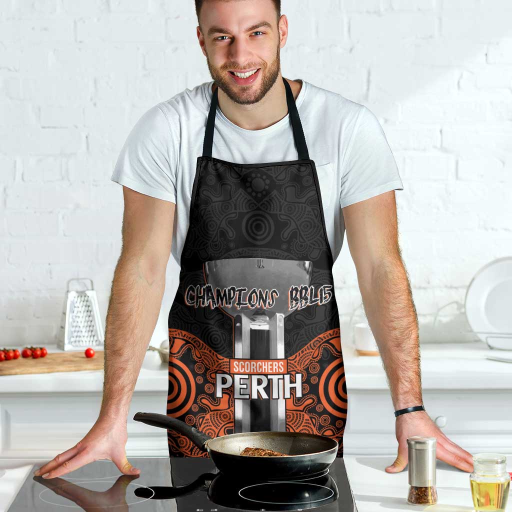 Cricket Australia Perth Champions 2026 Apron Black Aboriginal Dot Art