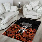 Cricket Australia Perth Champions 2026 Area Rug Black Aboriginal Dot Art