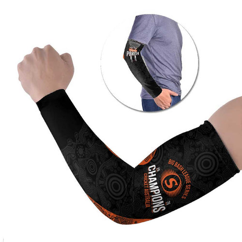 Cricket Australia Perth Champions 2026 Arm Sleeves Black Aboriginal Dot Art