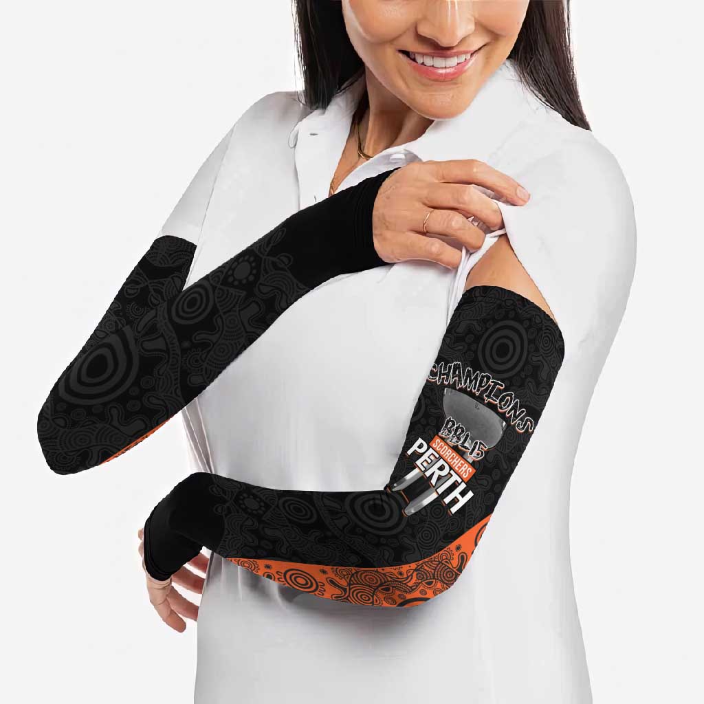 Cricket Australia Perth Champions 2026 Arm Sleeves Black Aboriginal Dot Art