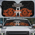 Cricket Australia Perth Champions 2026 Auto Sun Shade Black Aboriginal Dot Art