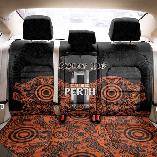 Cricket Australia Perth Champions 2026 Back Car Seat Cover Black Aboriginal Dot Art