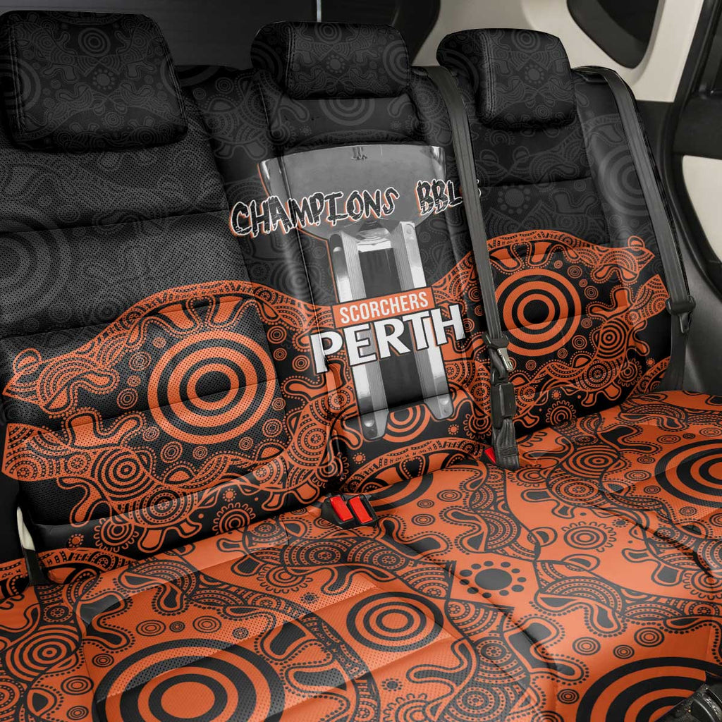 Cricket Australia Perth Champions 2026 Back Car Seat Cover Black Aboriginal Dot Art