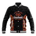 Cricket Australia Perth Champions 2026 Baseball Jacket Black Aboriginal Dot Art