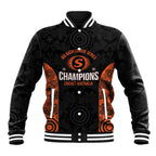 Cricket Australia Perth Champions 2026 Baseball Jacket Black Aboriginal Dot Art