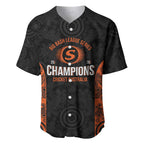 Cricket Australia Perth Champions 2026 Baseball Jersey Black Aboriginal Dot Art