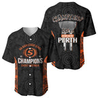 Cricket Australia Perth Champions 2026 Baseball Jersey Black Aboriginal Dot Art