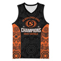 Cricket Australia Perth Champions 2026 Basketball Jersey Black Aboriginal Dot Art