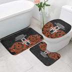 Cricket Australia Perth Champions 2026 Bathroom Set Black Aboriginal Dot Art