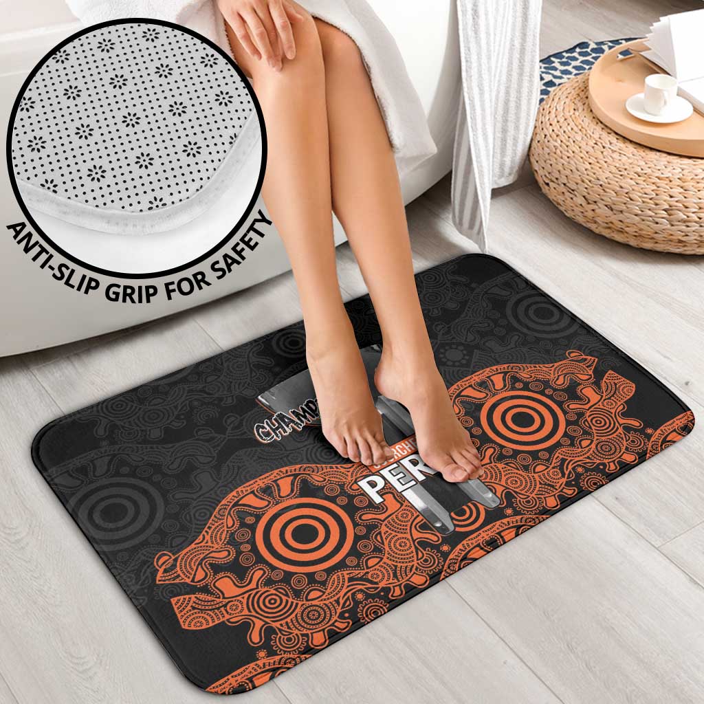 Cricket Australia Perth Champions 2026 Bathroom Set Black Aboriginal Dot Art