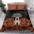 Cricket Australia Perth Champions 2026 Bedding Set Black Aboriginal Dot Art