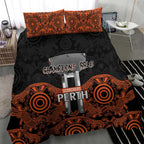 Cricket Australia Perth Champions 2026 Bedding Set Black Aboriginal Dot Art