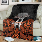 Cricket Australia Perth Champions 2026 Blanket Black Aboriginal Dot Art