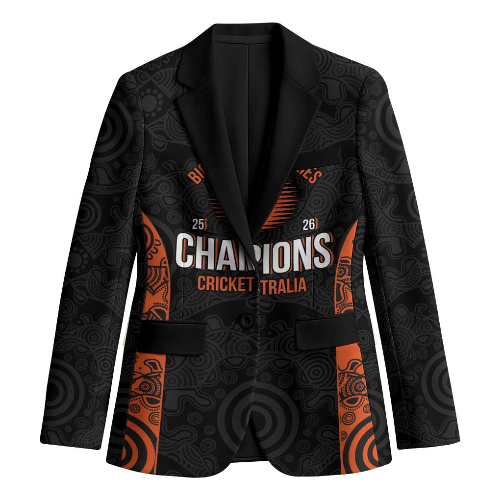 Cricket Australia Perth Champions 2026 Blazer Black Aboriginal Dot Art