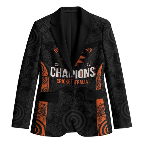 Cricket Australia Perth Champions 2026 Blazer Black Aboriginal Dot Art