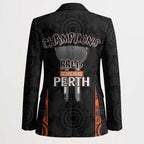 Cricket Australia Perth Champions 2026 Blazer Black Aboriginal Dot Art